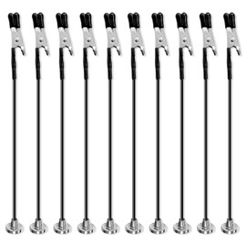 TEAONE Alligator Clip Sticks, 10 PCS Model Holder Clips with Magnetic Base for Model Parts Assemble, Card, Photo (12.5cm/4.92in)