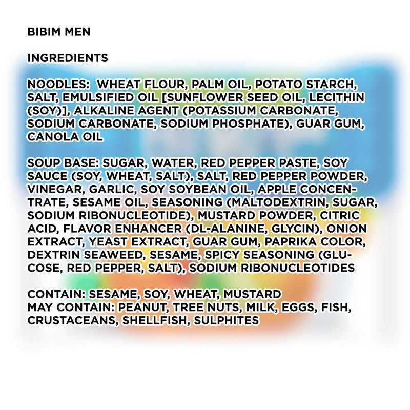 Paldo Bibim Men Oriental Style Noodle 4.58 Oz(10 Pack)
