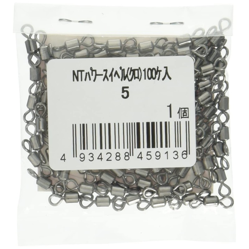 NT Power Swivel (Black), Value 100 Pieces, 4/0