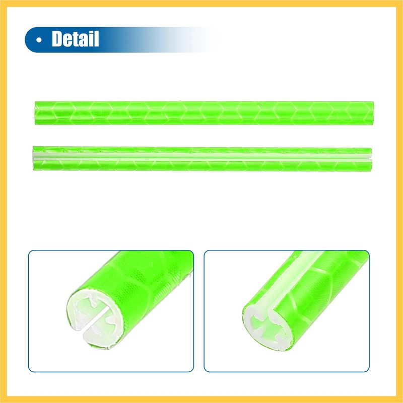 BULLSPANN 36 Pcs Green Bicycle Reflector Reflective Version Durable ABS