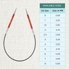 KnitPro Zing Circular Needle 25cm 2.75mm - 3pcs, Red