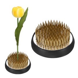 M METERXITY 2-Pack Flower Frog 1.97" Round Copper Flower Pins Flower Holder Arranger W Rubber Base Floral Frog for Arrangements Vase/Plant Decoration/Home Decor [1.1cm Pins]
