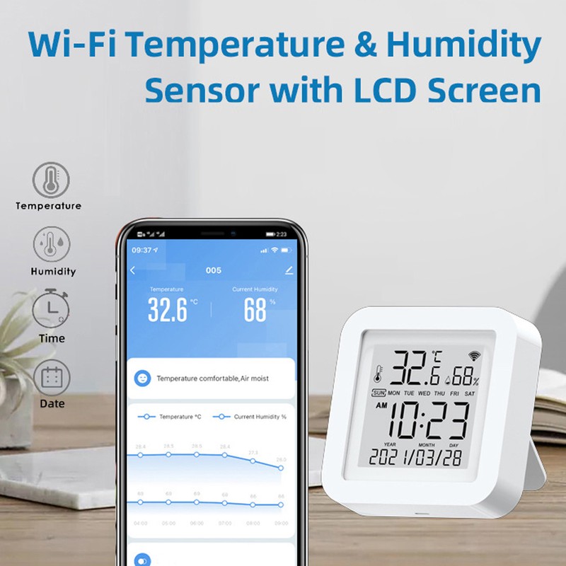 WiFi Temperature Humidity Sensor Professional High Sensitivity Remote APP Wireless