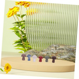 FUNOMOCYA 12pcs Mushroom Shape Decorations Crystal Stone Mushroom Sculpture Adornment