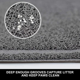 STELLAIRE CHERN Pet Feeding Mat for Small Dogs and Cats 24" x 16" Flexible and Waterproof Dog Bowl Mat for Food and Water, Easy to Clean Dog Food Mat with Non Slip Backing