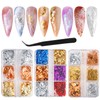 3 Boxes Gold Leaf Nail Art Gold Foil Nails Set