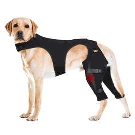 Supet Dog Recovery Sleeve for Rear Legs, Non Slip Back Leg Sleeve to Stop Licking, Cover After Surgery for TPLO ACL Surgery, Thigh Wound, Knee Injuries, Dog Cone Collar Alternative