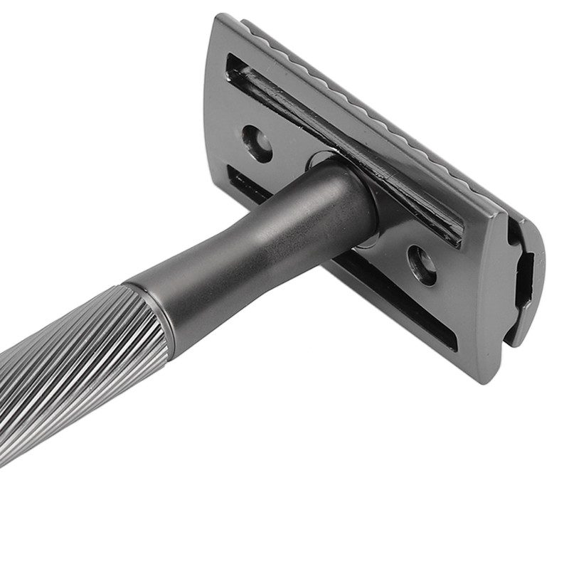 Zinc Alloy Safety Razor Men Portable Brass Handle Double Edge
