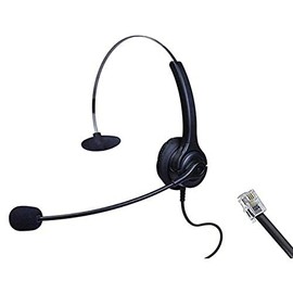 Edis EC146 Single Earpiece Headset RJ9, noise-cancelling, telephone, office, 360 degree, boom arm ear pad
