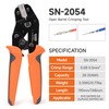 IWISS SN-2054 Precision Simultaneous Crimping Pliers, Ratcheting Type, Open Barrel