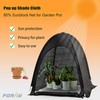 Porayhut Pop up Sunshade Cloth Pack of 3,Easy Open Crop
