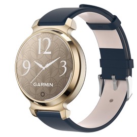 QINOUK Strap for Garmin Lily 2, [Breathable] Genuine Leather Watch Strap, Pin Buckle Design, Soft Strap for Garmin Lily 2-Black, Leather