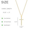 Qyzz Cross Necklace for Women, 14K Gold Plated Cross Pendant