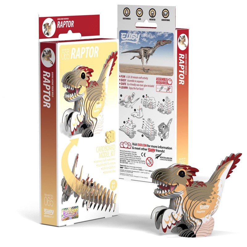 EUGY 3D Raptor Dinosaur Craft Kit