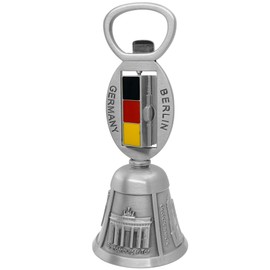 United1871 Table Bell - Metal Hand Bell with Berlin Buildings as Berlin and Germany Souvenir with Integrated Bottle Opener Funny