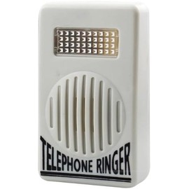 1Pc White Telephone Ringer Amplifier Bell Extra-Loud Telephone/Phone Ringer Use Safety Small in Size and Light in Weight,Telephones and Accessories,Landline Phones