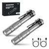 WORKPRO Rechargeable Pen Light, Mini Flashlight, 2 Pack Ultra-Compact EDC