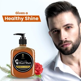 RAWLS Men Beard Wash for men | Softens Beard & Adds Shine | Enriched with Tea Tree Oil and Aloe Vera Ext/No Paraben, No Sulphate and No Silicon/All Skin Type - 250 ml