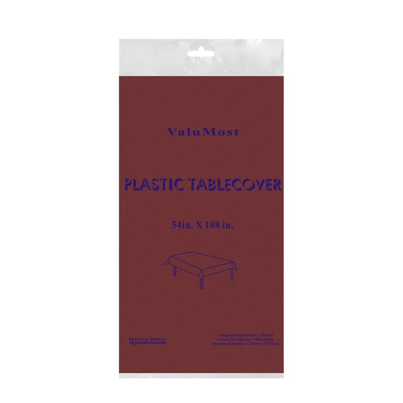 Party Essentials ValuMost Disposable 54" x 108" Plastic Rectangle Table