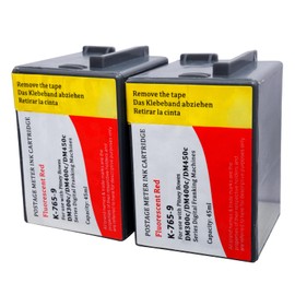 EDINCARTRA High Yield 765-9 Red Ink Cartridge Set (2 Pack) - Compatible Replacement for SendPro C Auto, DM300c, DM400c, DM450c Postage Meters