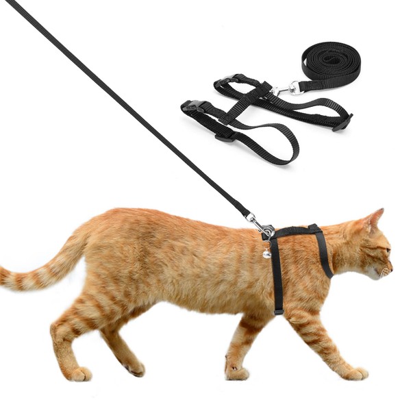Nobleza Cat Harness with Lead, Adjustable Nylon Harnesses, Cat Lead,