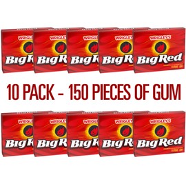 Wrigley Cinnamon Chewing Gum, 15 Stick (Pack of 10), 150 Gum Pieces, Cinnamon Gum