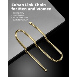 5MM Cuban Link Chain for Men Women 316L Stainless Steel Based with 925 Sterling Silver Filled Silver Chain for Men Silver Cuban Chain for Mens 20/22/24/26/28/30 Inches Silver Necklace for Men Silver
