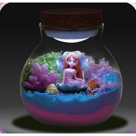 Winnrok Light-Up Mermaid Terrarium Kit for Kids, DIY Arts & Crafts Gift for Girls Ages 4-12 Year Old, LED Night Light with Remote, Best Birthday Easter Decoration Mermaid Toys Gifts for Girls Kid