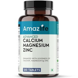 Generic Calcium Magnesium Zinc Supplements for Men & Women with Vitamin D, Vitamin B12 - Promotes Healthy Joints & Teeth - Supports Immunity & Muscle Function - 120 Tablets