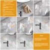 ZLAXACL Corner Shower Caddy, No-Drill Rotatable Bathroom Shelves, Strong Suction
