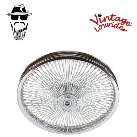 Original Lowrider F&R Original Lowrider Hollow Hub Wheel 16" 144 Spoke Hollow Hub Steel Chrome
