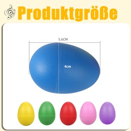 Norhogo 6 Stück Eier Maracas Eier Shaker Set, Osterei Maracas, Rassel Eier Rhythmusspielzeug Shaker, rasseleier baby, rhythmuseier, eier rasseln, musikeier baby, für Babys und Kleinkinder Spielgeräte