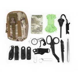 Survival Kit 15 in 1 Outdoor Gear Emergency Kit and Equipment Tools for Camping Hiking Adventure