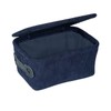 WENKO Anela Bathroom Basket with Lid Dark Blue