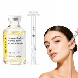WEUD Serum Facial Coreano con 30+ Péptidos y 4 Colágenos, Ampolla Intensiva con Colágeno Hidrolizado y Péptido de Seda, Reafirma, Hidrata e Ilumina la