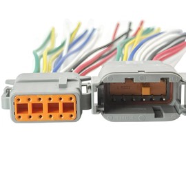 12 Pin Waterproof Automotive Connector Plug Harness Male & Female Compatible with DT06M-12SA DT04M-12PA DTM Series Sealed Electrical Wire LJQ