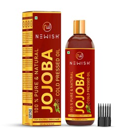 Newish® Cold Pressed Jojoba Oil for Skin & Hair Growth - Virgin & Unrefined 200ml