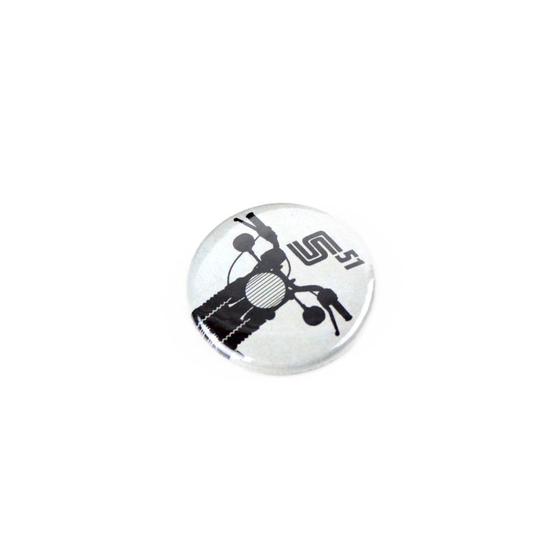 Simson Button Badge "S51" Diameter 25 mm, Metal