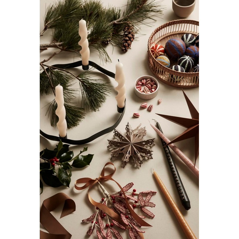 broste Copenhagen Decorative 'Christmas Star' Paper, Deep Forest, Diameter 30