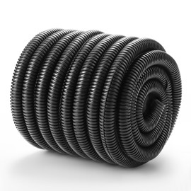 Wire Loom 3/8 inch 33ft, YCLYC Split Loom, Outdoor Cord Protector, Flexible Wire Conduit Automotive, Wire Protector Tubing, Black