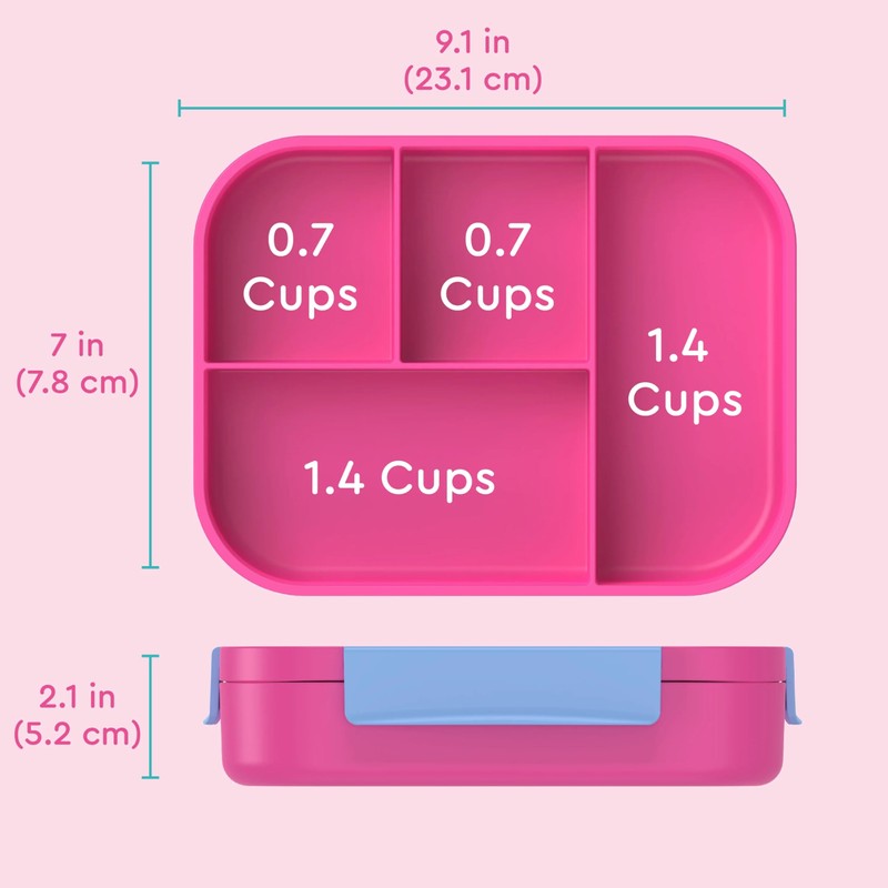 Bentgo Kids Snap & Go Lunch Box - Rainbows &