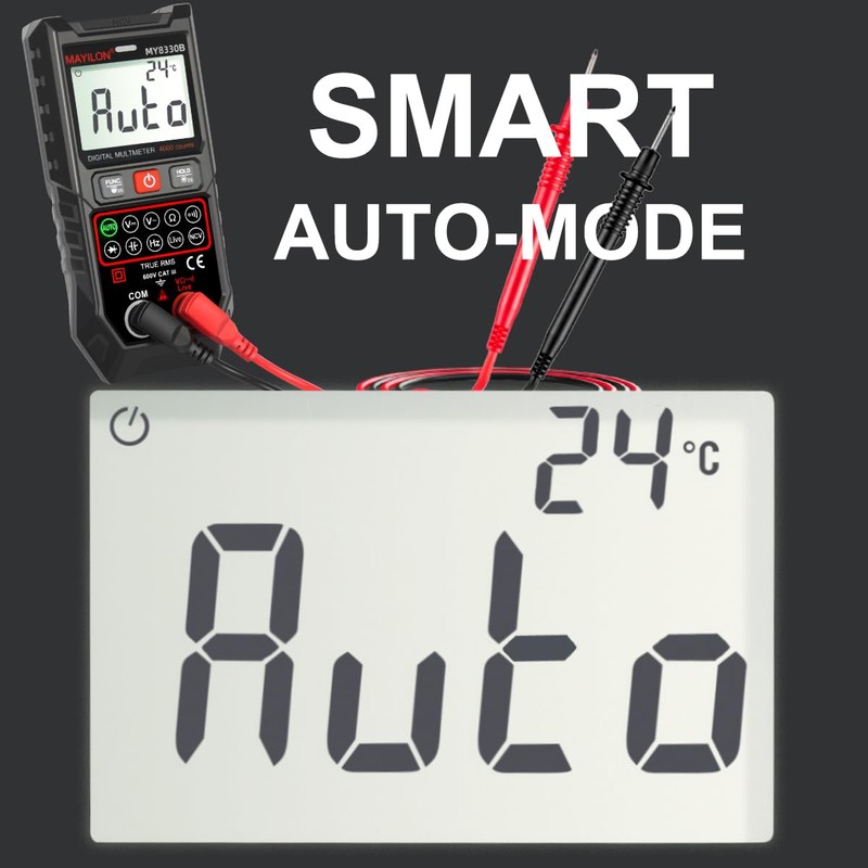 Multimeter TRMS 4000 Counts Digital Multimeter DC AC Voltage Tester