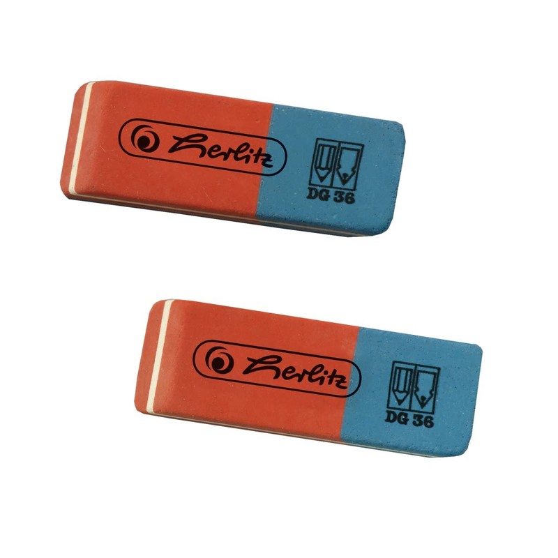 Herlitz Eraser - Red/Blue