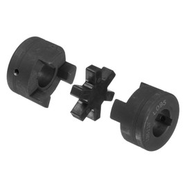 uxcell 1-1/8" to 1-1/8" L095 Flexible 3-Piece L-Jaw Coupling Coupler Set & Buna-N NBR Rubber Spider for Log Splitter Hybrid Equipment