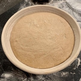 Banneton Bread Proofing Basket set of 2, 7 inch Round Bread Sourdough Rising Fermentation Brotform Baskets with Liner,Handmade Natural Rattan Baking Tools for Home Baker