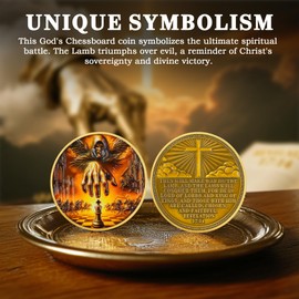 BraveBloom Jesus Christ King of Kings Challenge Coin – Revelation 17:14 Bible Verse Medallion – Christian Faith Pocket Token – Spiritual Encouragement Recovery Gift for Men and Women