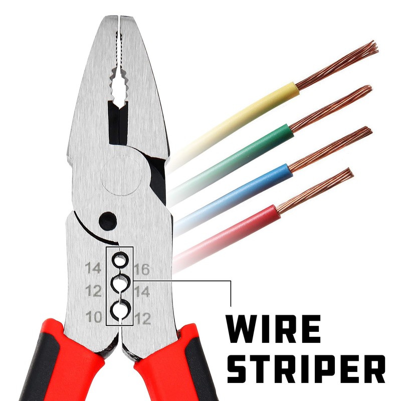 Powerbuilt Stripped Screw Extractor Pliers, 6" Heavy Duty Linesman Plier,