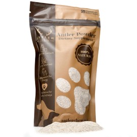 Premium Antler Powder for Dogs - All-Natural Joint & Coat Supplement, Grain-Free, Made in UK By Antler Chew 250g Pack