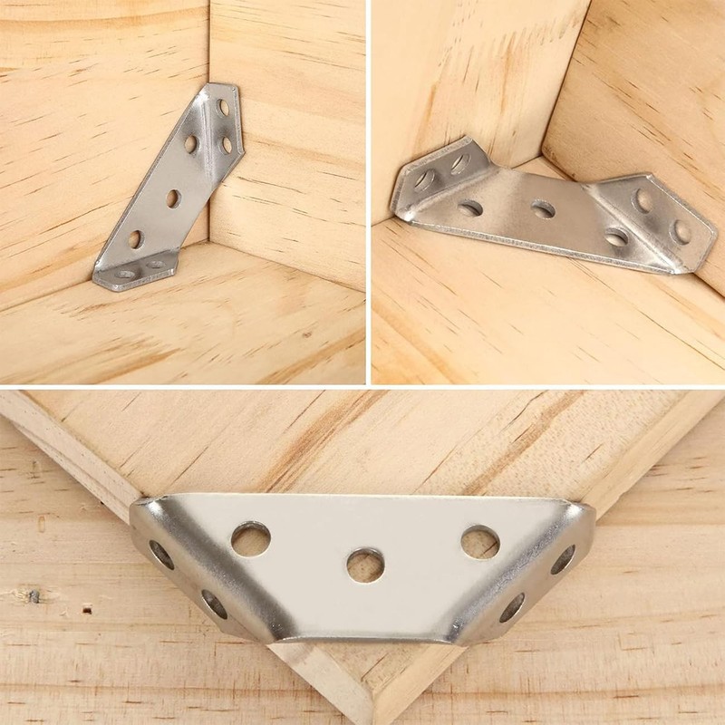 20 pieces corner connectors, stainless steel, Jeboler corner brackets, triangle
