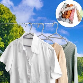 1M Multi-Purpose Clothesline - Blanket & Clothes Drying Rope for Rooftop, Balcony, Camping, and Replacement Random Color 10ea